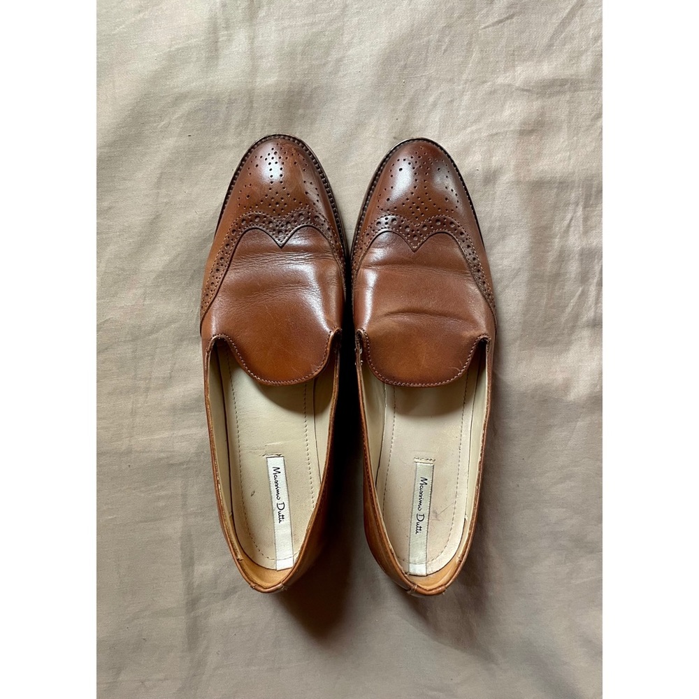 Massimo Dutti Brown Leather Loafers